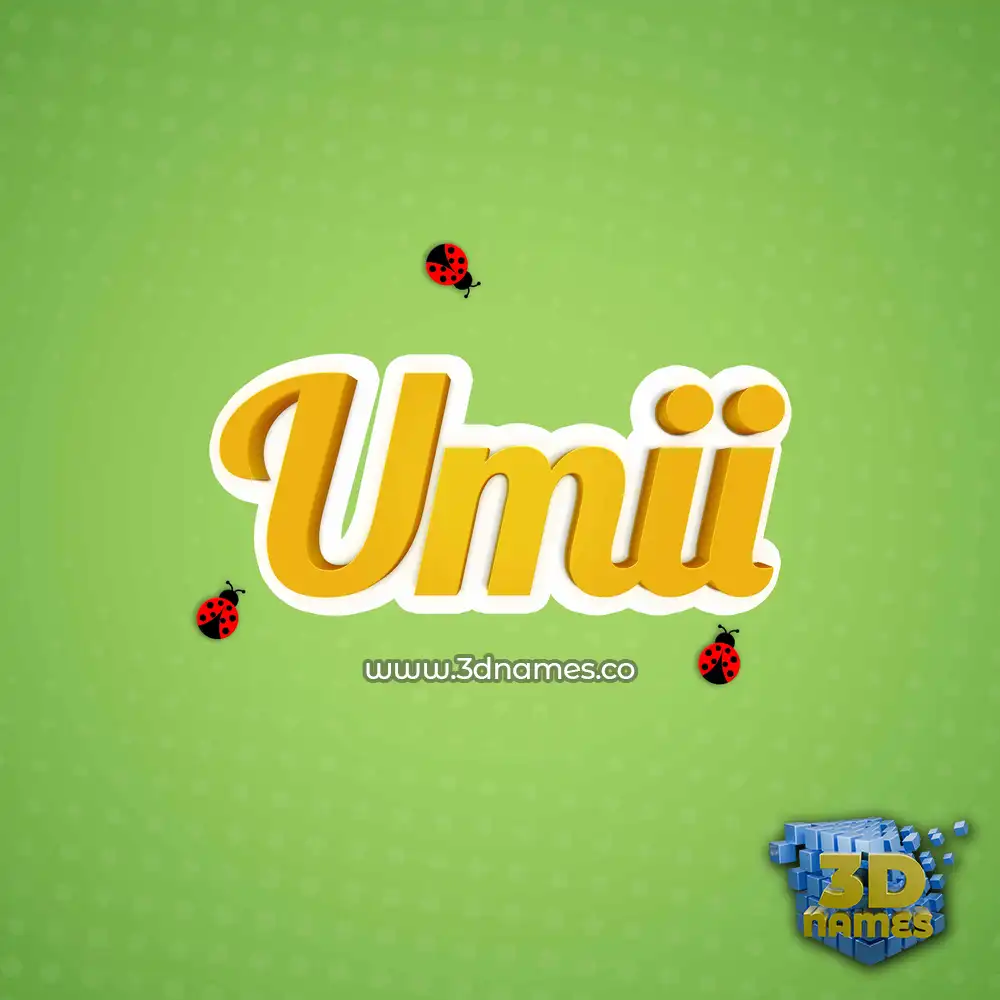 umii in Ladybugs style - 3D name wallpaper