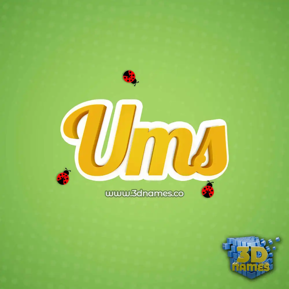 ums in Ladybugs style - 3D name wallpaper