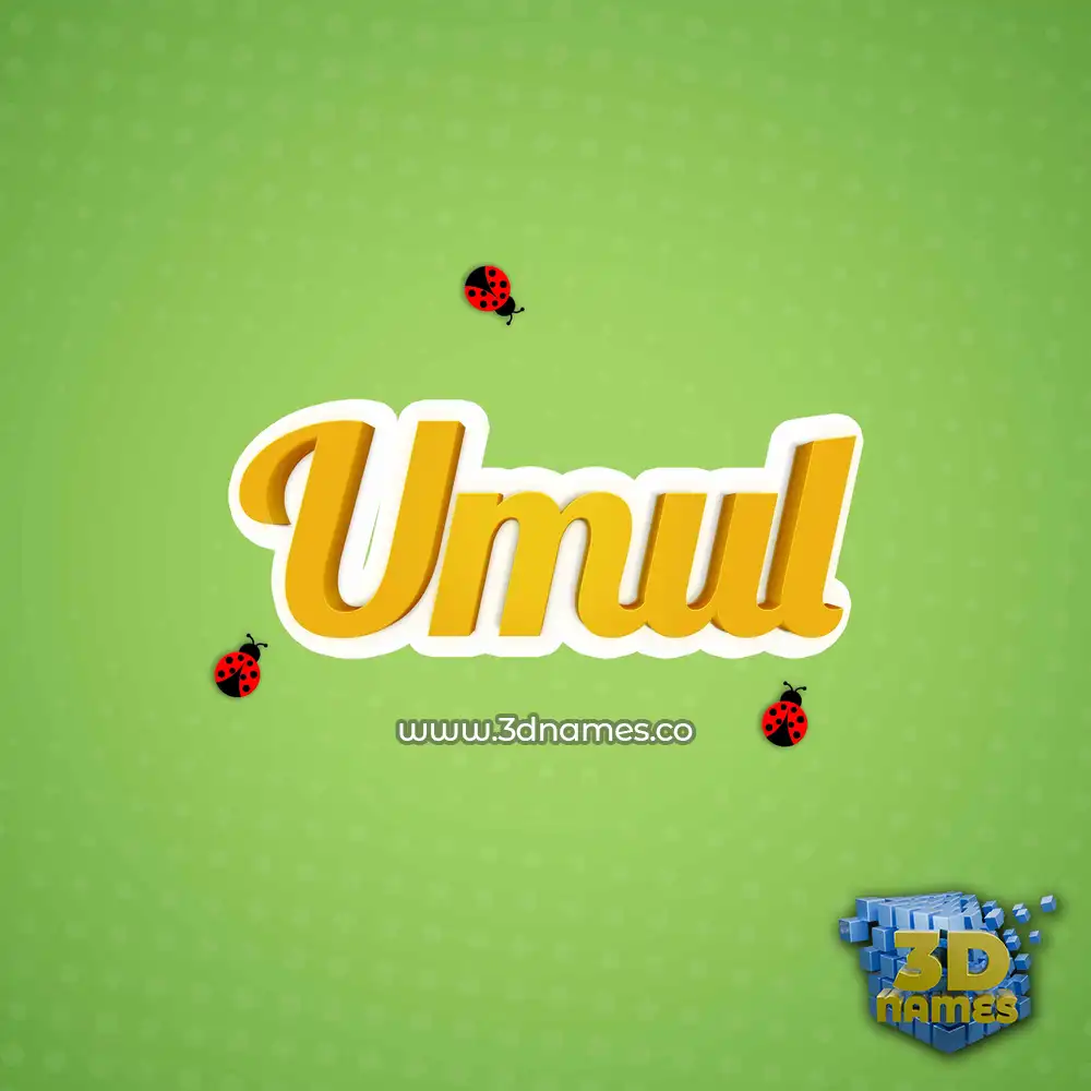 umul in Ladybugs style - 3D name wallpaper