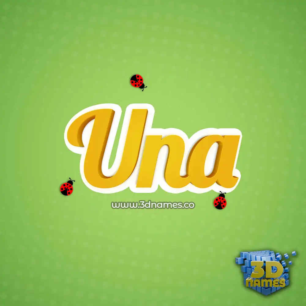 una in Ladybugs style - 3D name wallpaper