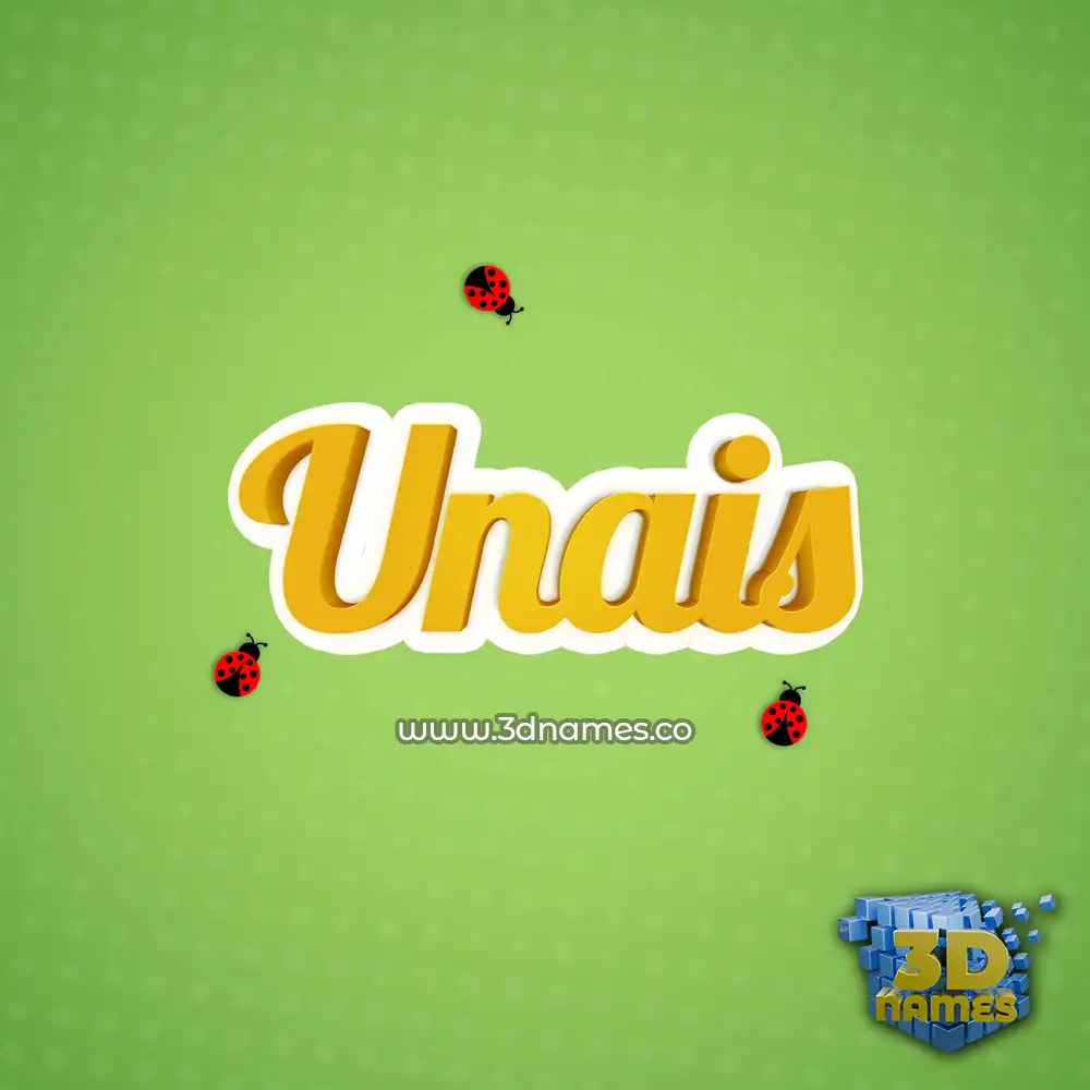 unais in Ladybugs style - 3D name wallpaper