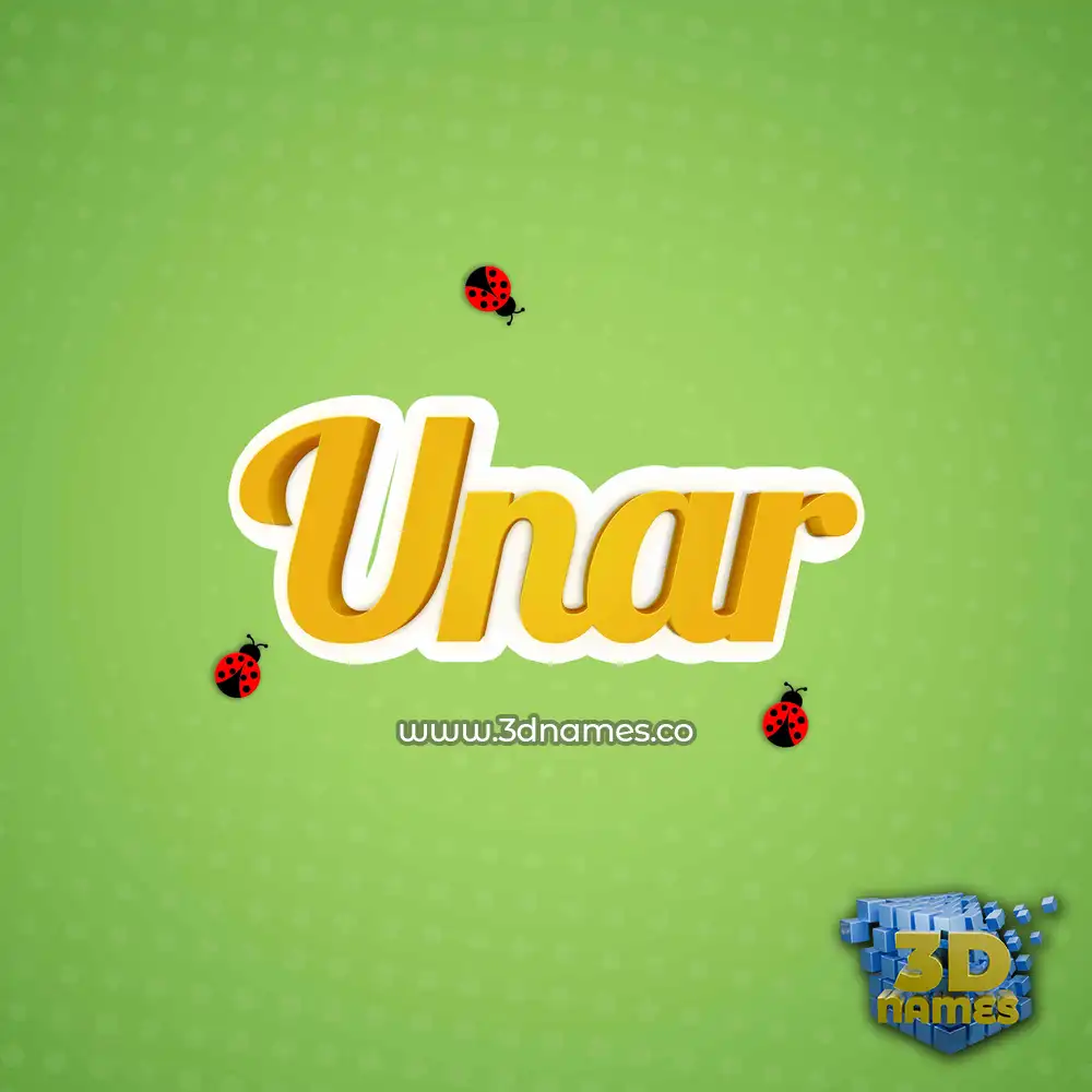 unar in Ladybugs style - 3D name wallpaper
