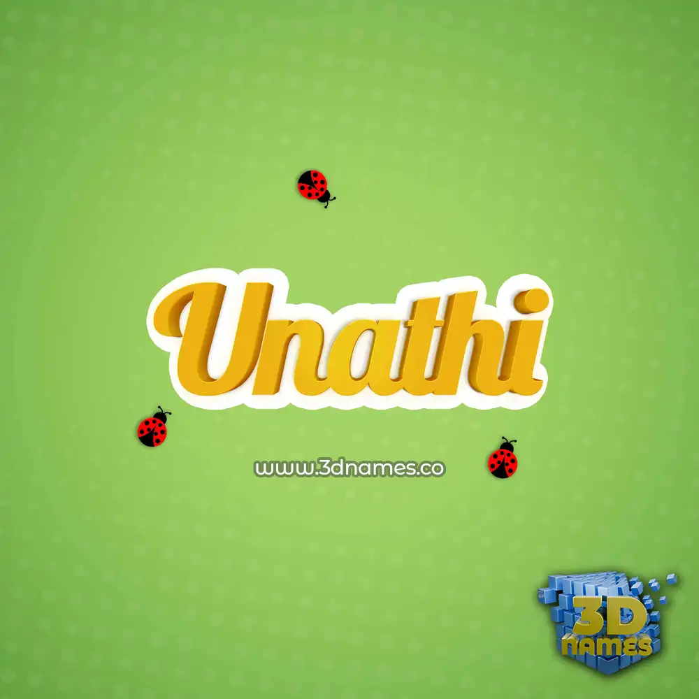 unathi in Ladybugs style - 3D name wallpaper