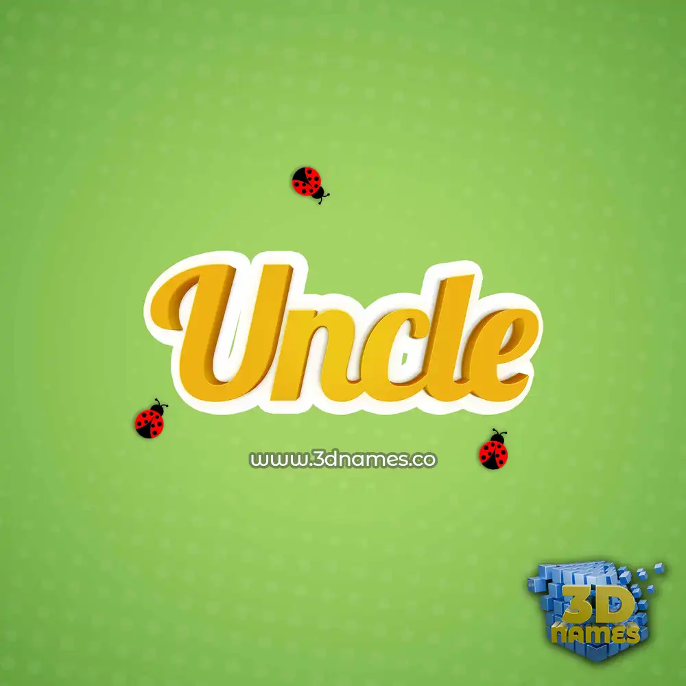 uncle in Ladybugs style - 3D name wallpaper