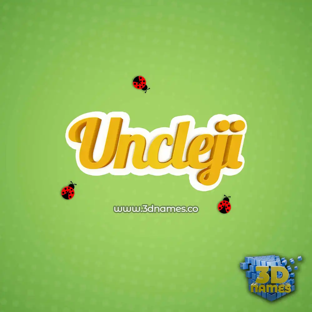 uncleji in Ladybugs style - 3D name wallpaper