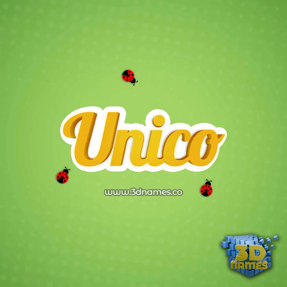 unico in Ladybugs style - 3D name wallpaper