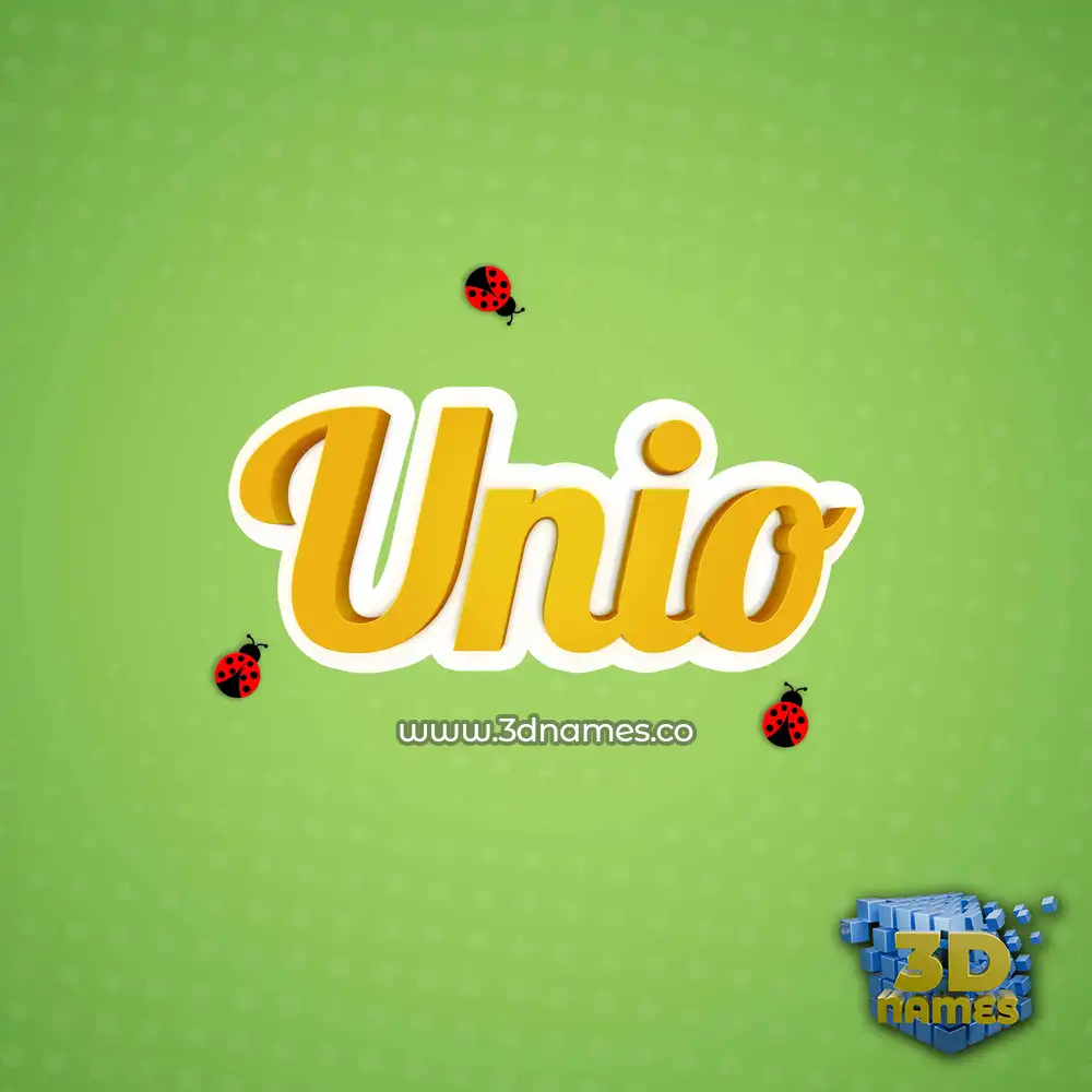unio in Ladybugs style - 3D name wallpaper