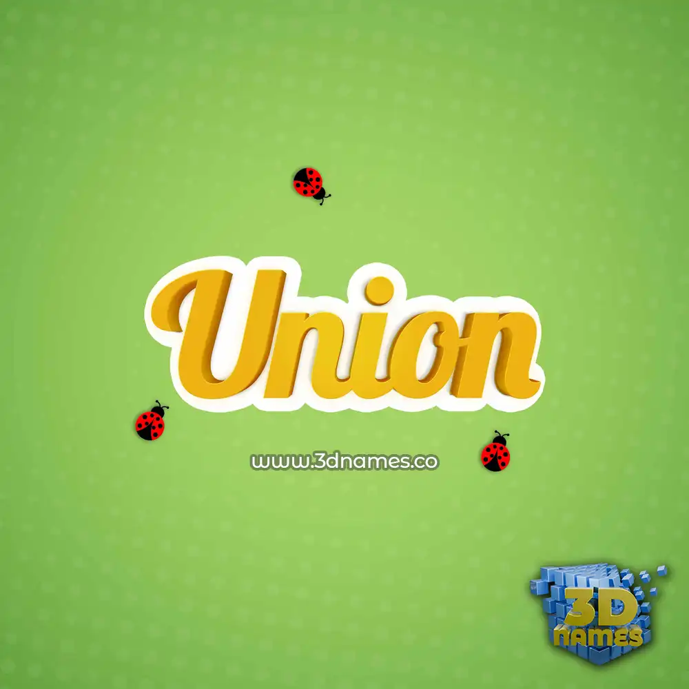 union in Ladybugs style - 3D name wallpaper