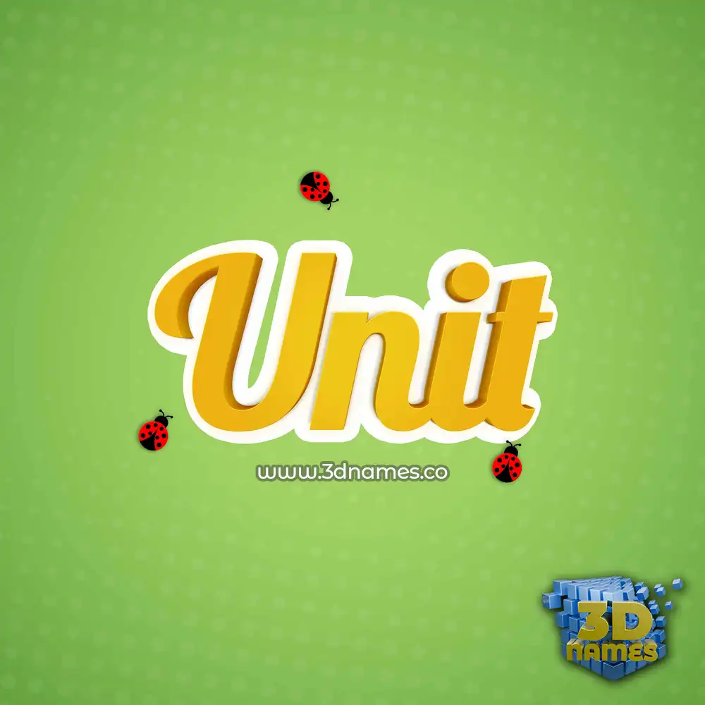 unit in Ladybugs style - 3D name wallpaper