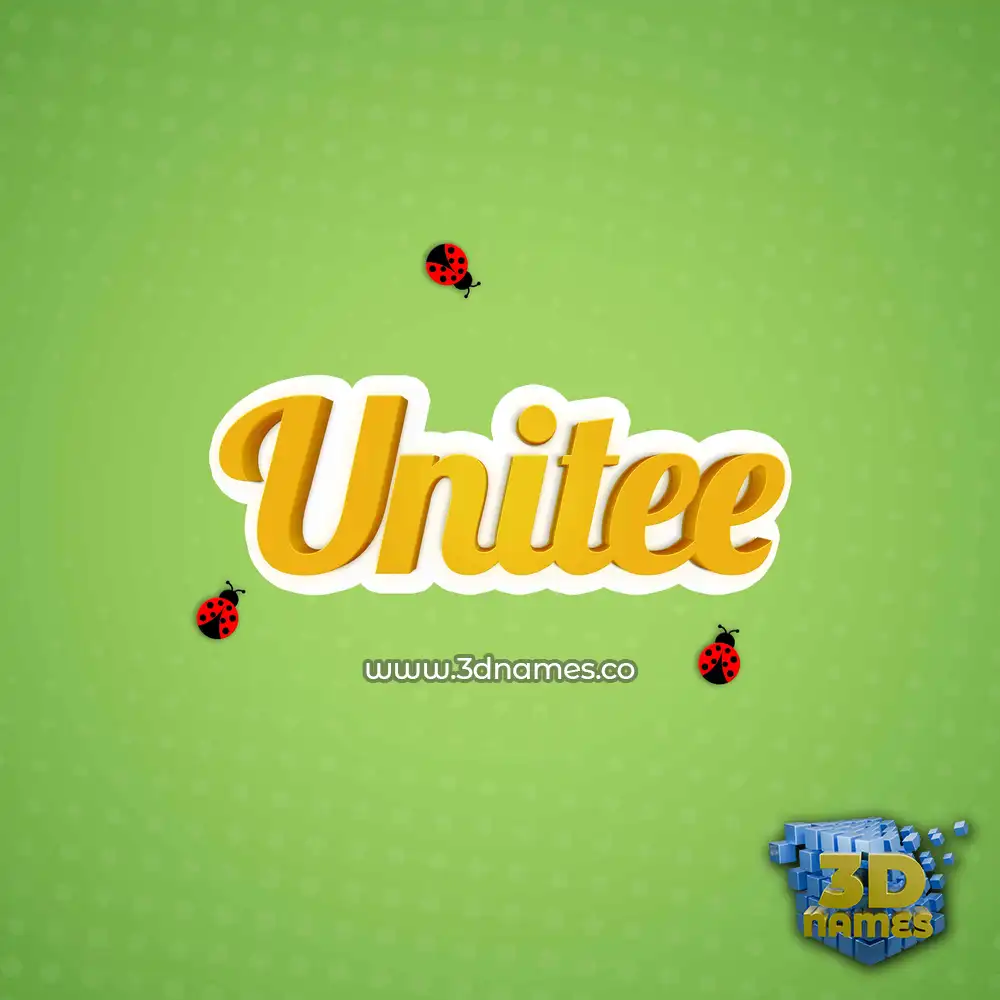 unitee in Ladybugs style - 3D name wallpaper