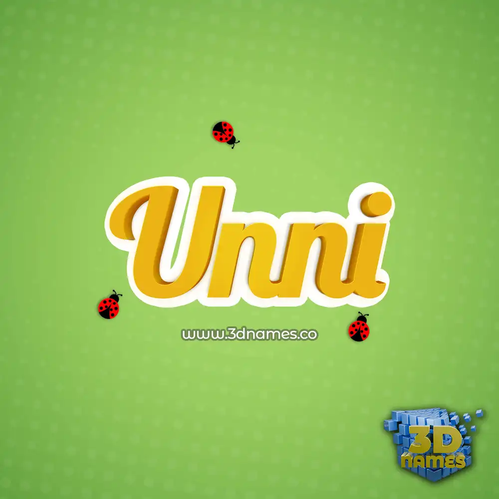 unni in Ladybugs style - 3D name wallpaper