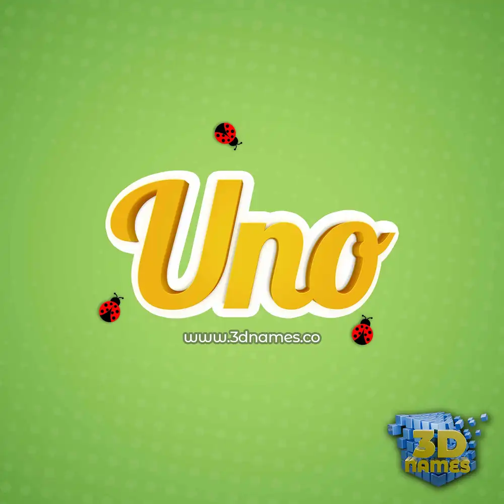 uno in Ladybugs style - 3D name wallpaper