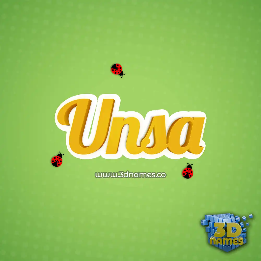 unsa in Ladybugs style - 3D name wallpaper