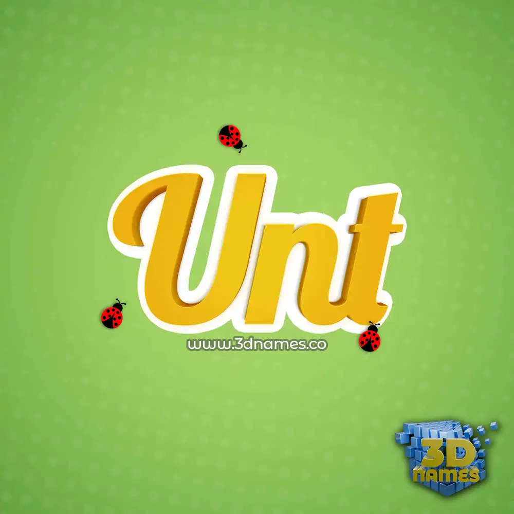 unt in Ladybugs style - 3D name wallpaper