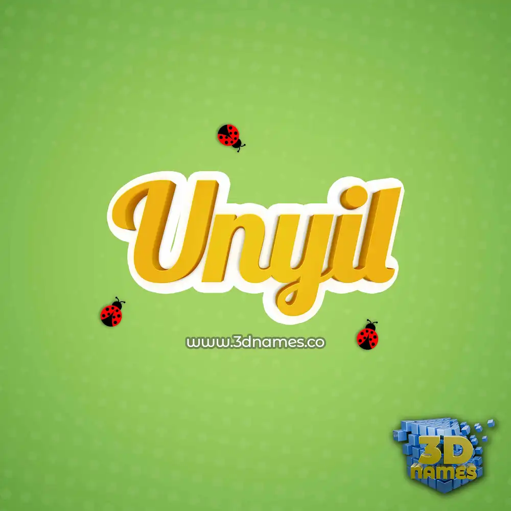 unyil in Ladybugs style - 3D name wallpaper