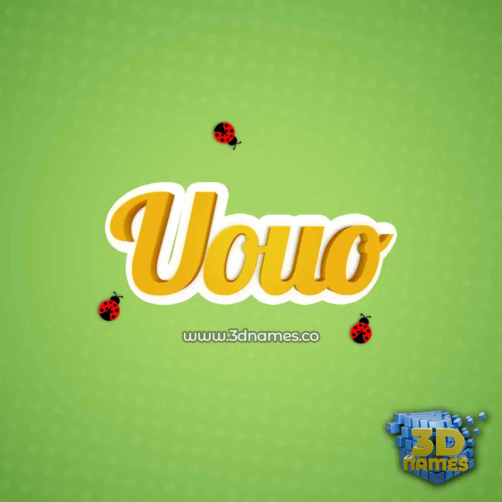 uouo in Ladybugs style - 3D name wallpaper