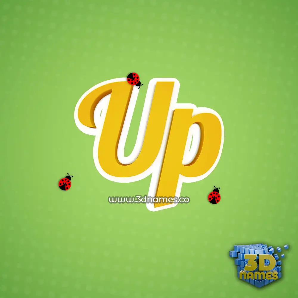 up in Ladybugs style - 3D name wallpaper