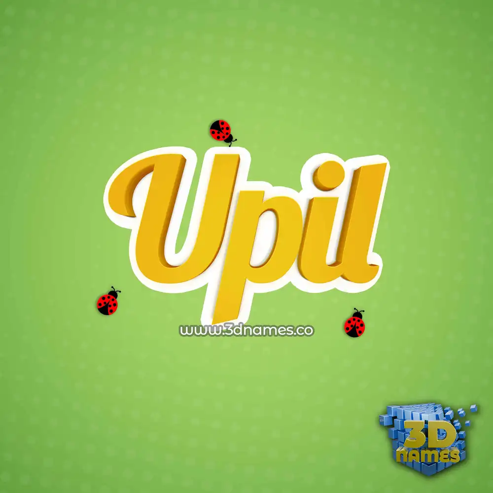 upil in Ladybugs style - 3D name wallpaper