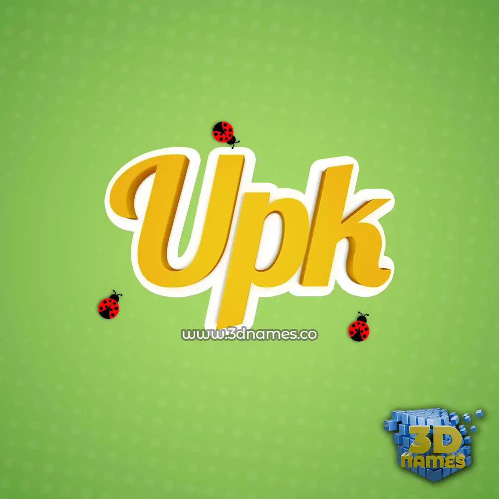 upk in Ladybugs style - 3D name wallpaper