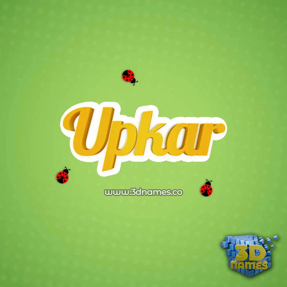 upkar in Ladybugs style - 3D name wallpaper