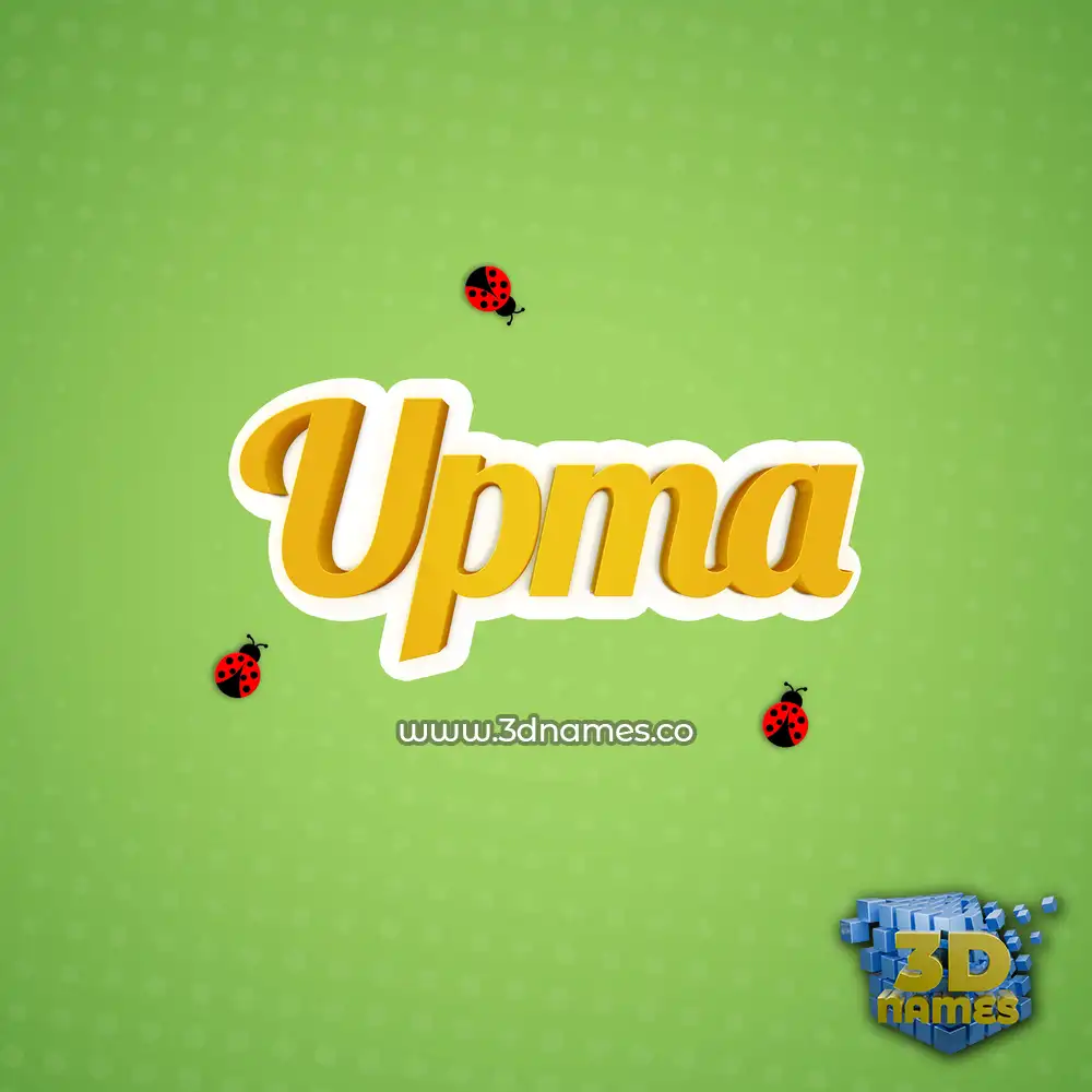 upma in Ladybugs style - 3D name wallpaper