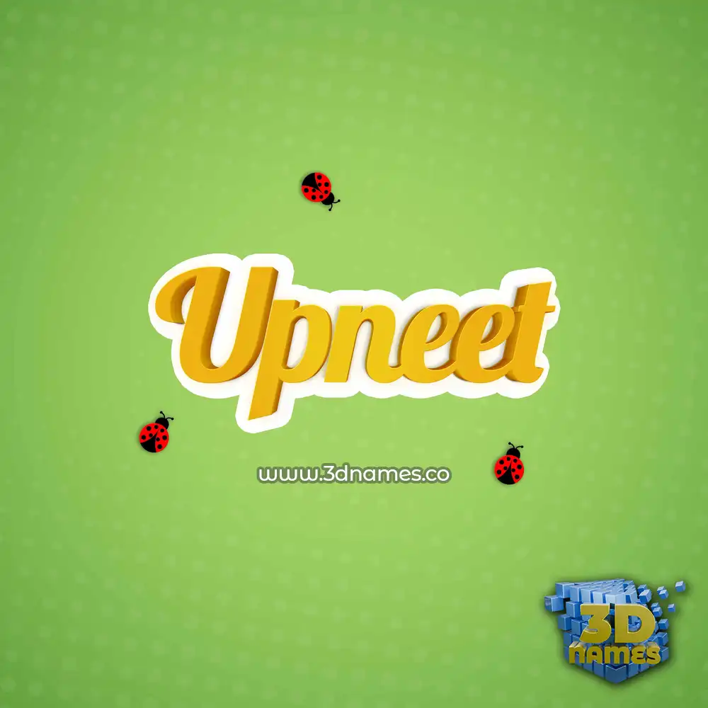 upneet in Ladybugs style - 3D name wallpaper