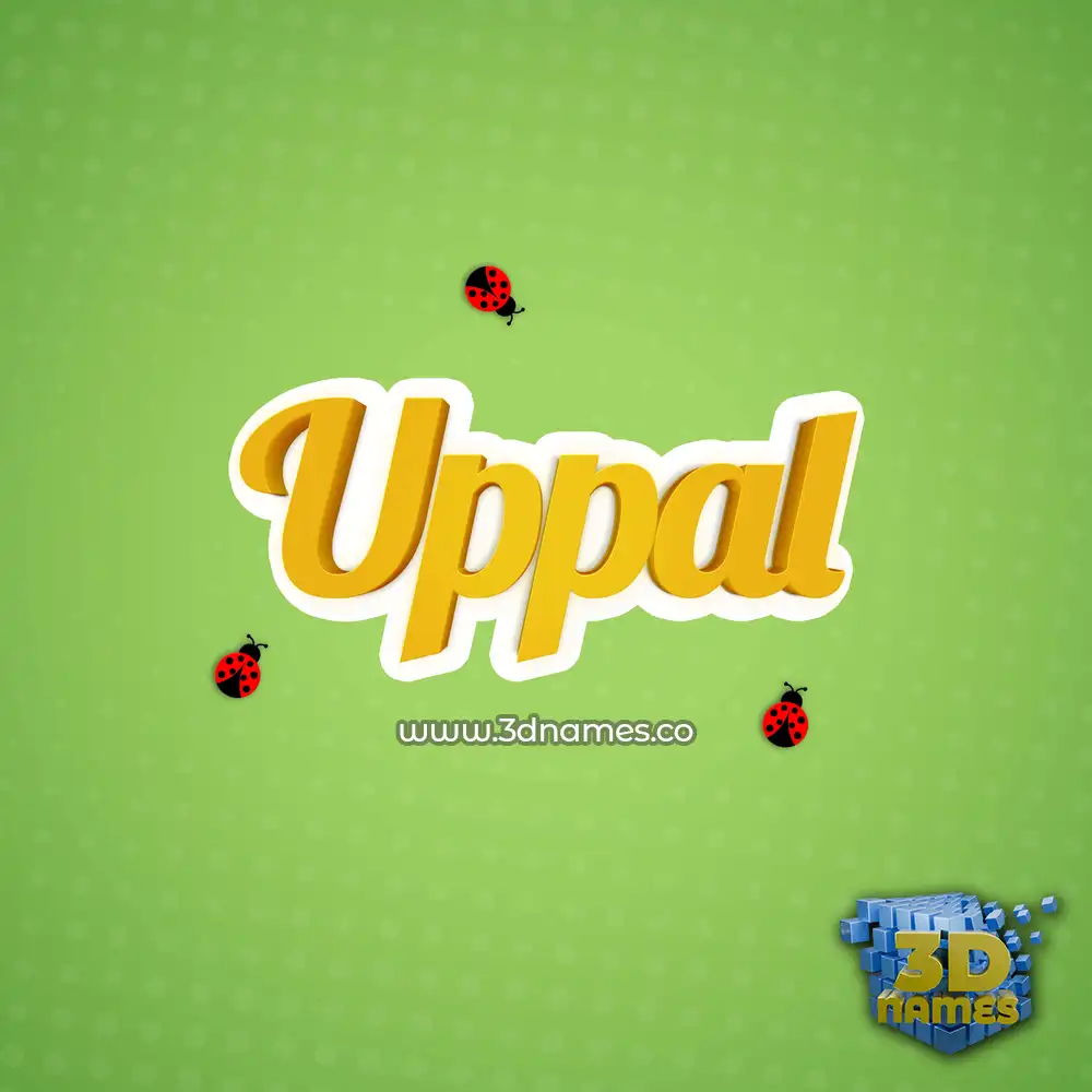 uppal in Ladybugs style - 3D name wallpaper