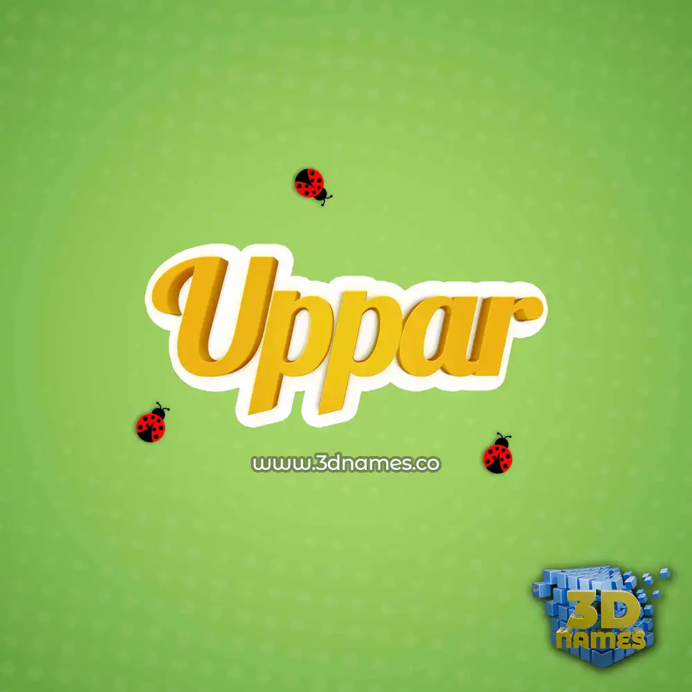 uppar in Ladybugs style - 3D name wallpaper
