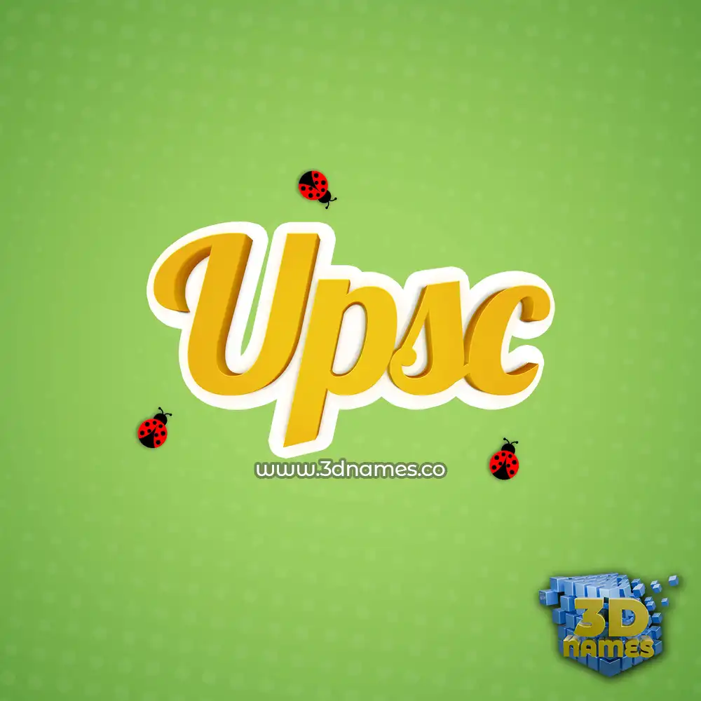 upsc in Ladybugs style - 3D name wallpaper