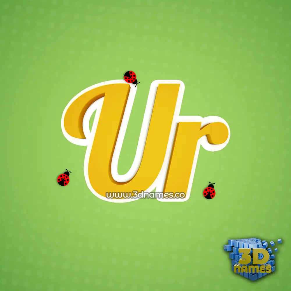 ur in Ladybugs style - 3D name wallpaper