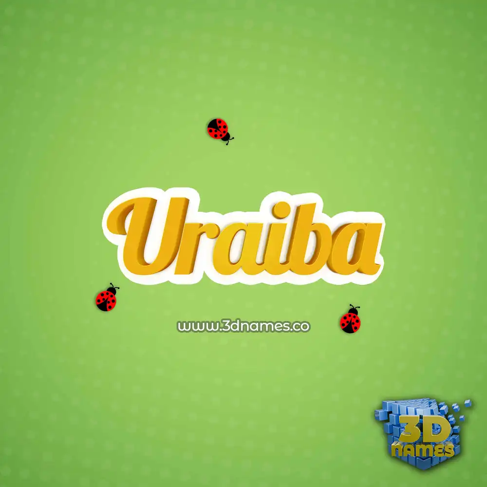 uraiba in Ladybugs style - 3D name wallpaper