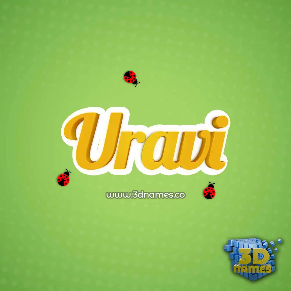 uravi in Ladybugs style - 3D name wallpaper