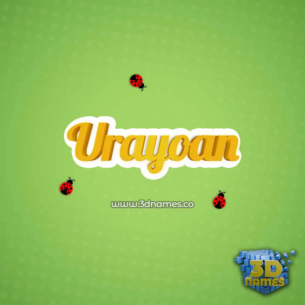 urayoan in Ladybugs style - 3D name wallpaper
