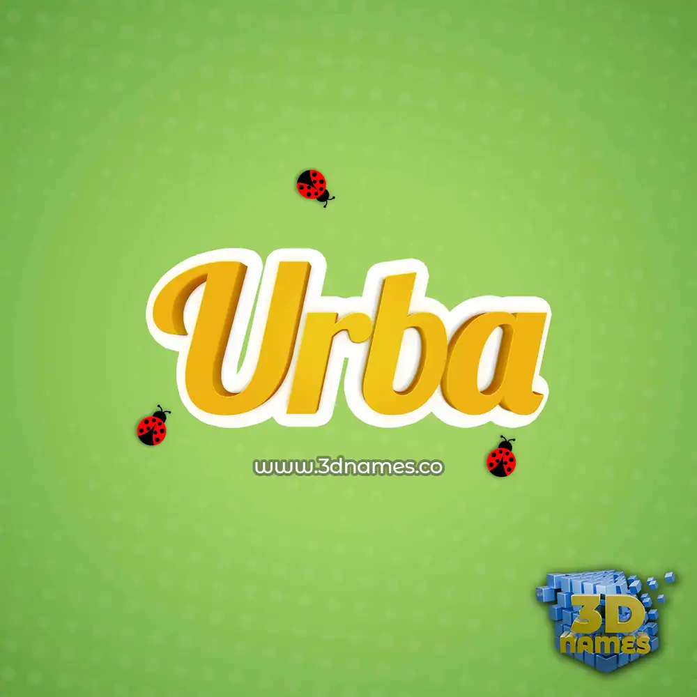 urba in Ladybugs style - 3D name wallpaper