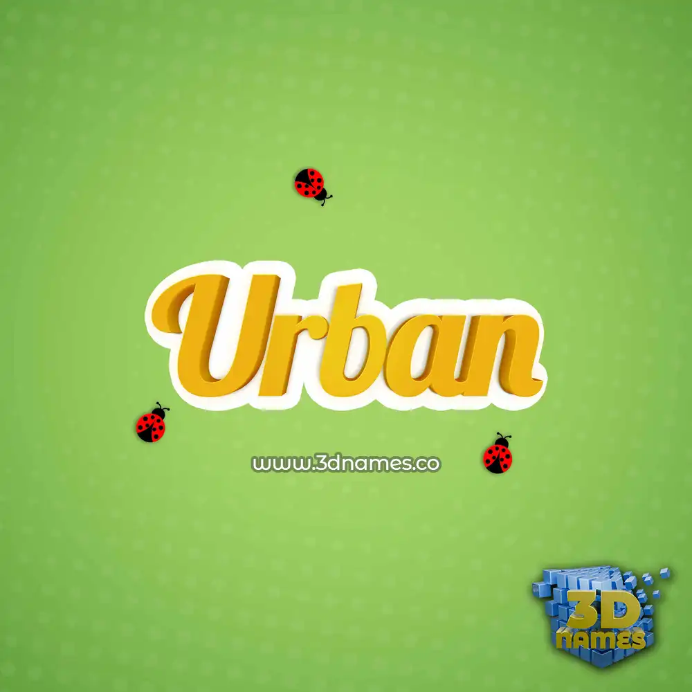 urban in Ladybugs style - 3D name wallpaper