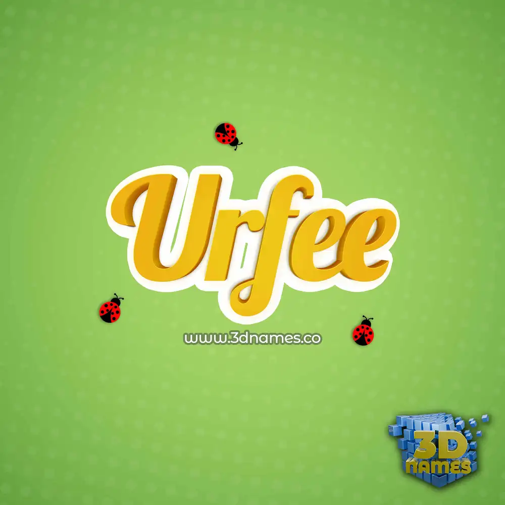 urfee in Ladybugs style - 3D name wallpaper