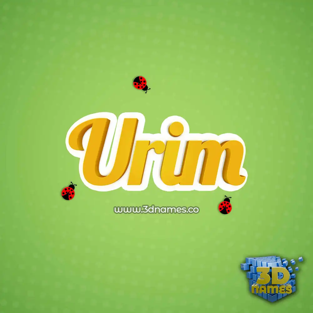 urim in Ladybugs style - 3D name wallpaper