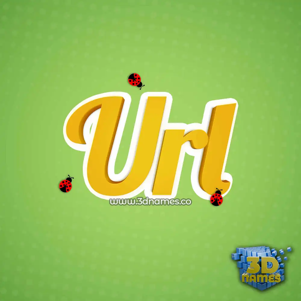 url in Ladybugs style - 3D name wallpaper