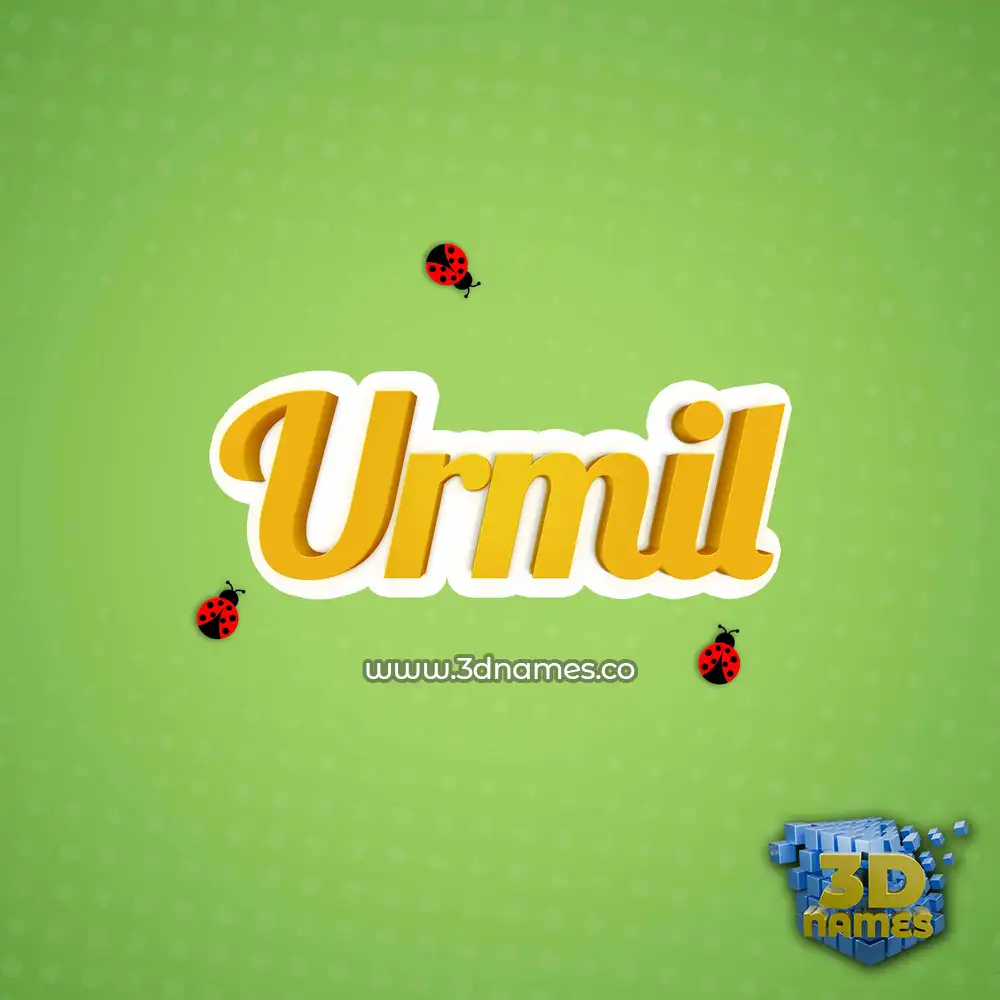 urmil in Ladybugs style - 3D name wallpaper