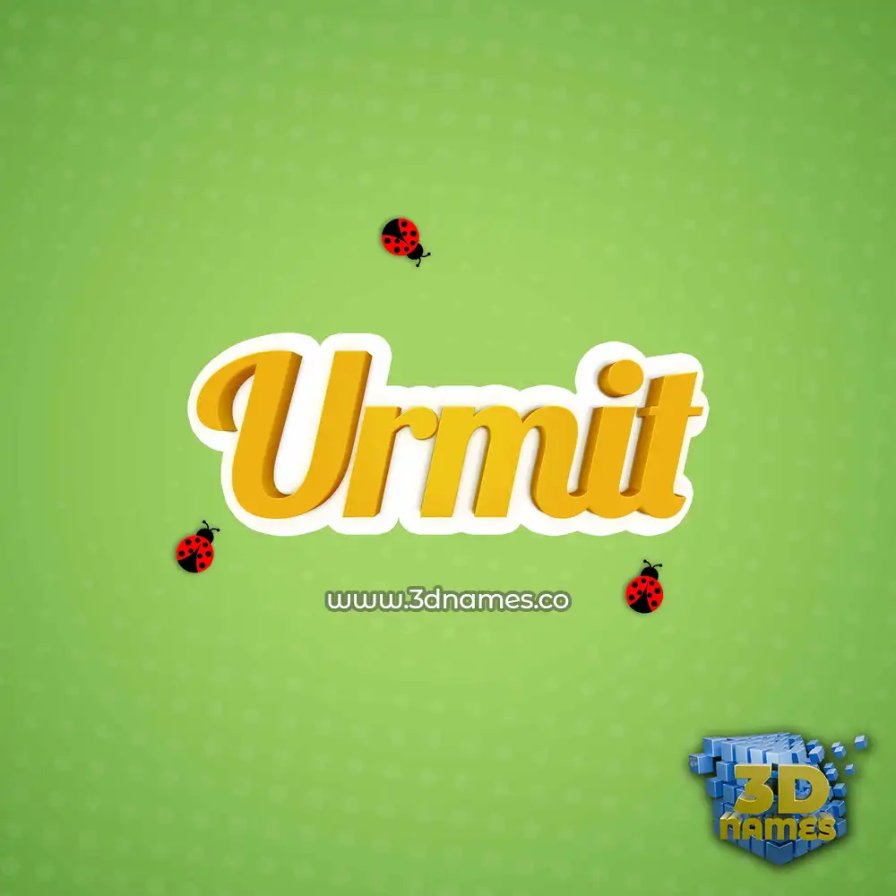 urmit in Ladybugs style - 3D name wallpaper