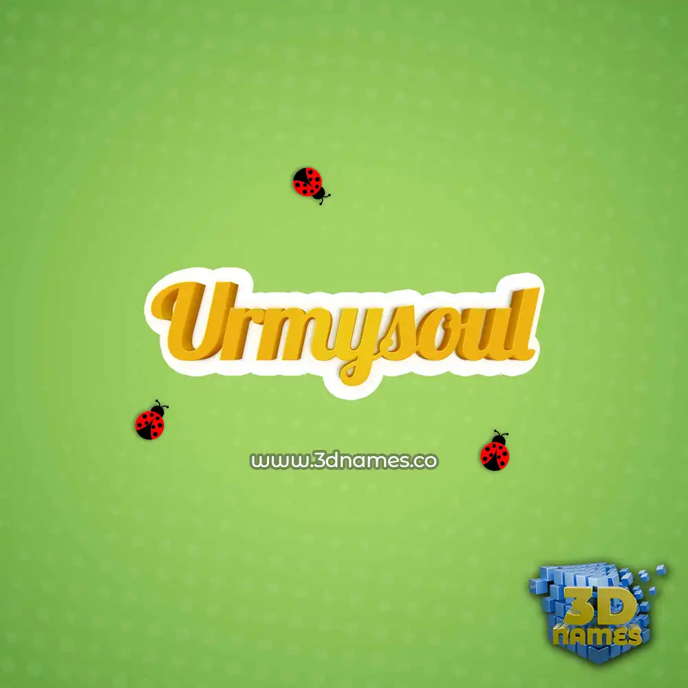 urmysoul in Ladybugs style - 3D name wallpaper