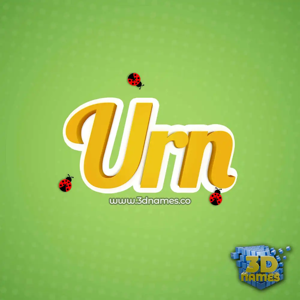 urn in Ladybugs style - 3D name wallpaper