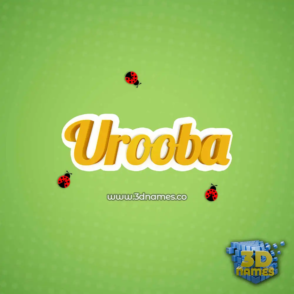 urooba in Ladybugs style - 3D name wallpaper