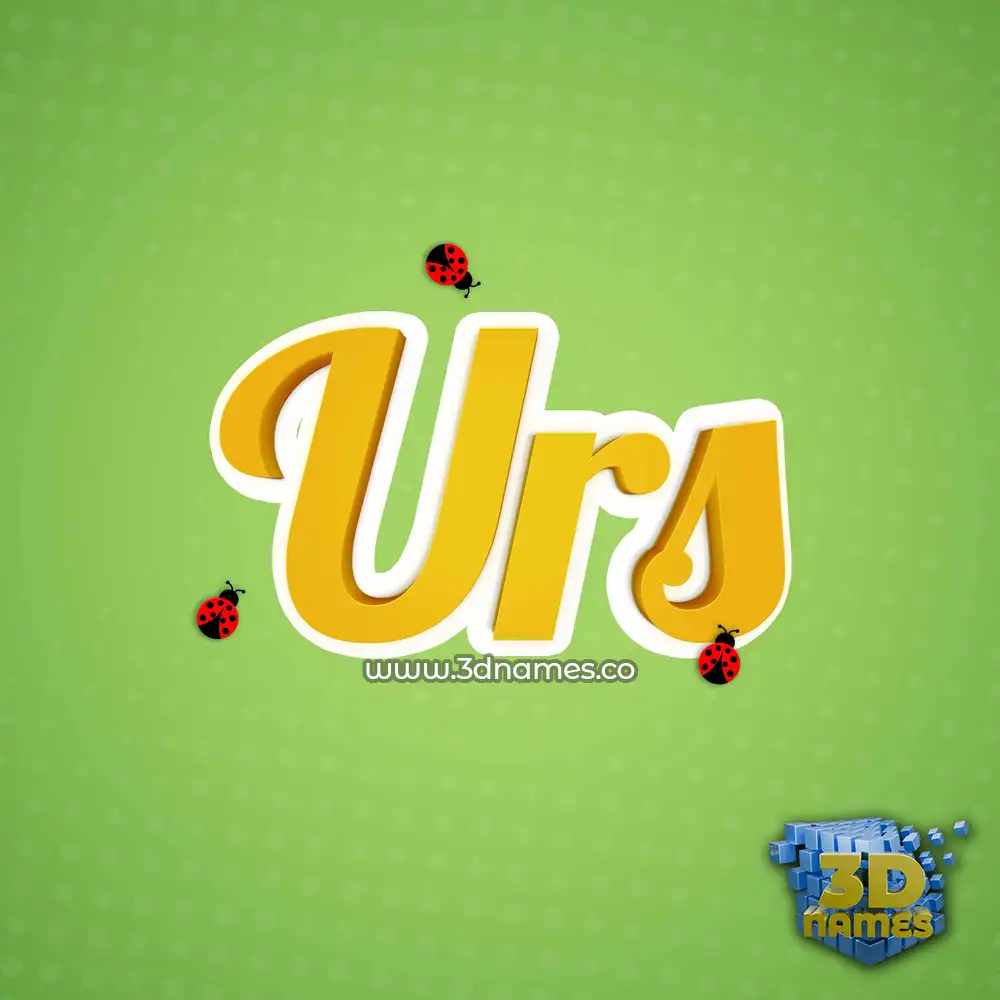 urs in Ladybugs style - 3D name wallpaper