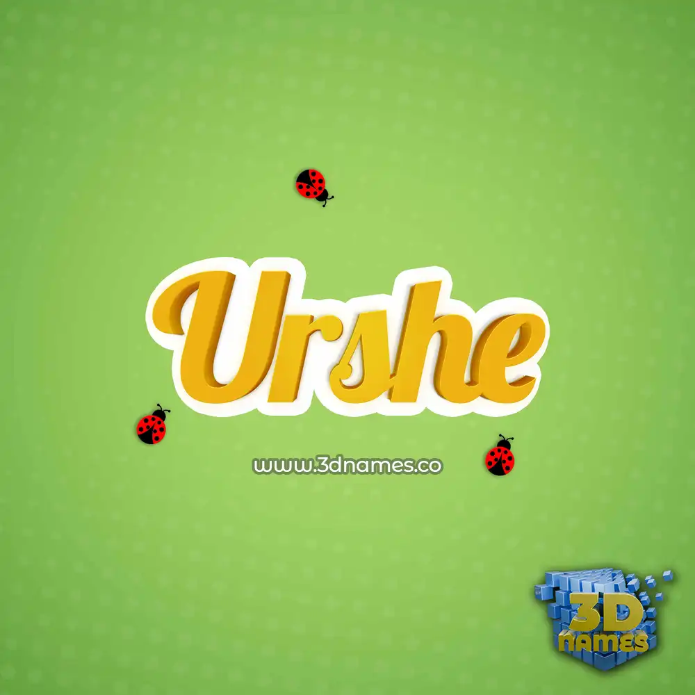 urshe in Ladybugs style - 3D name wallpaper