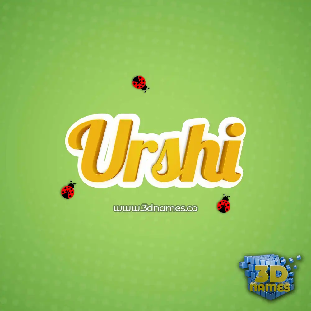 urshi in Ladybugs style - 3D name wallpaper