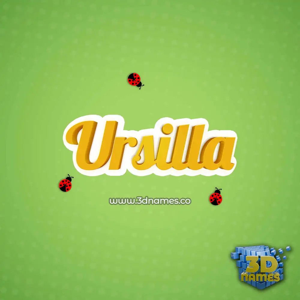 ursilla in Ladybugs style - 3D name wallpaper