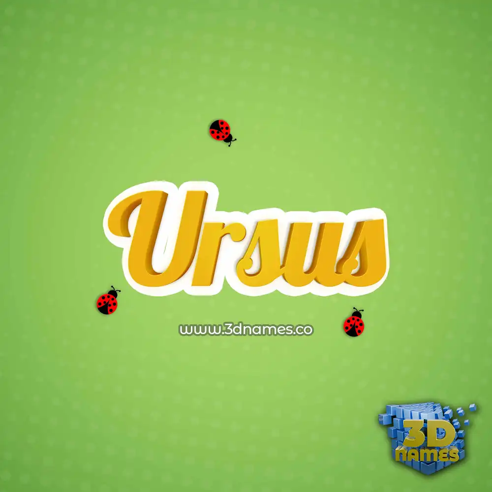 ursus in Ladybugs style - 3D name wallpaper