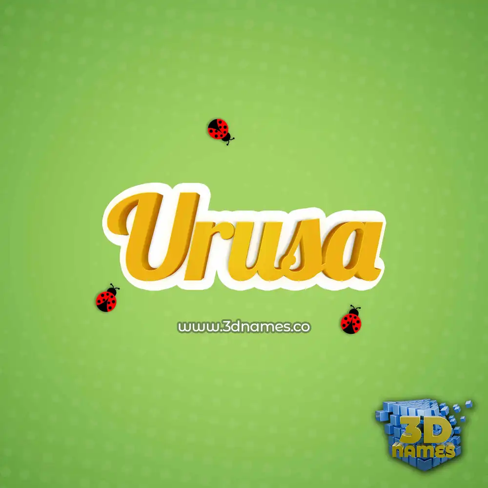 urusa in Ladybugs style - 3D name wallpaper