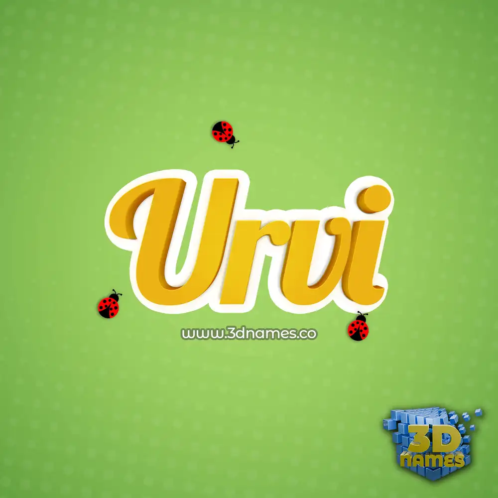 urvi in Ladybugs style - 3D name wallpaper